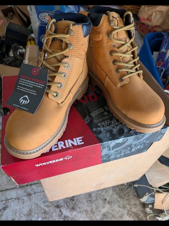 Wolverine Wheat Lace-Up Work Boots - Tan main image 6